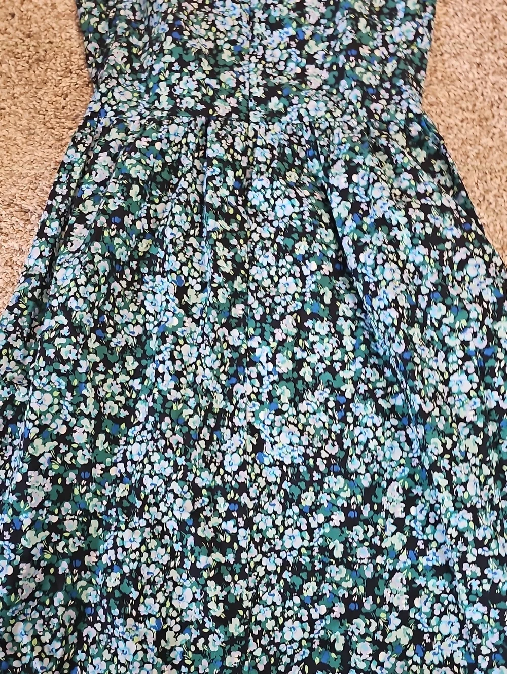 J.Crew Factory Cotton Poplin Smocked Flutter-Sleeve Midi Dress